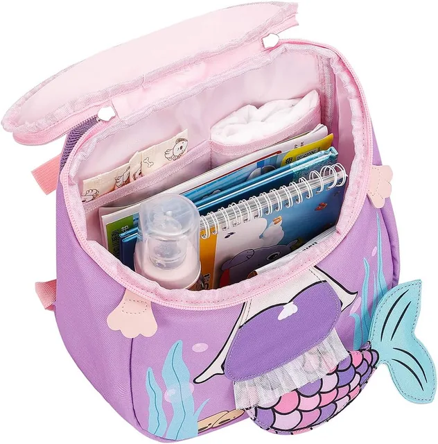 Purple 3D toddler backpack — product view 7