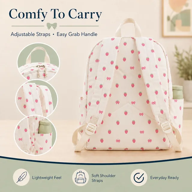 Strawberry bow school set — product view 7